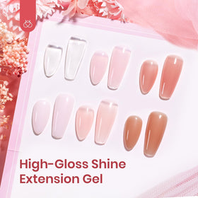 Beetles gel colors laid out to display the six jelly nude shades and variety
