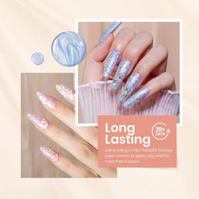 Beetles cured nails under LED lamp demonstrating durable glossy finish