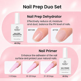 beetles Gel Polish dehydrator and primer bottles prepping nails for adhesion