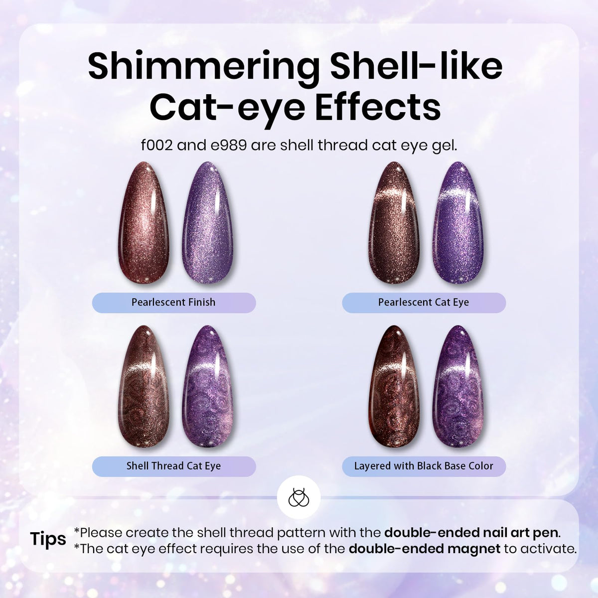 beetles double-ended nail art pen and magnet used to create precise cat eye lines