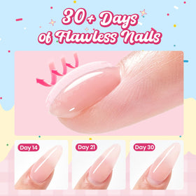beetles finished jelly pastel manicure lifestyle image showing natural glossy result