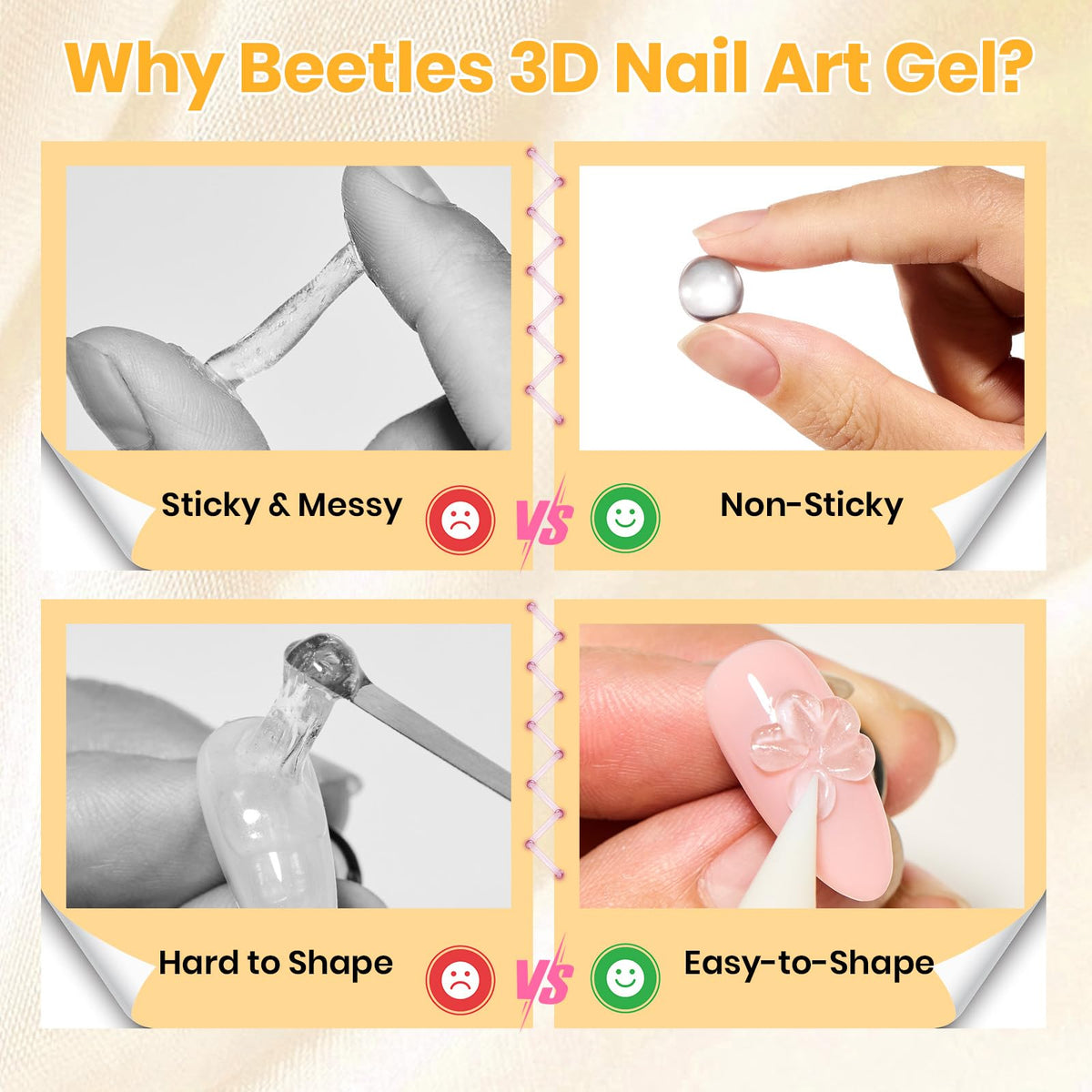 Beetles finished pastel Playland 3D nails showcasing playful accents