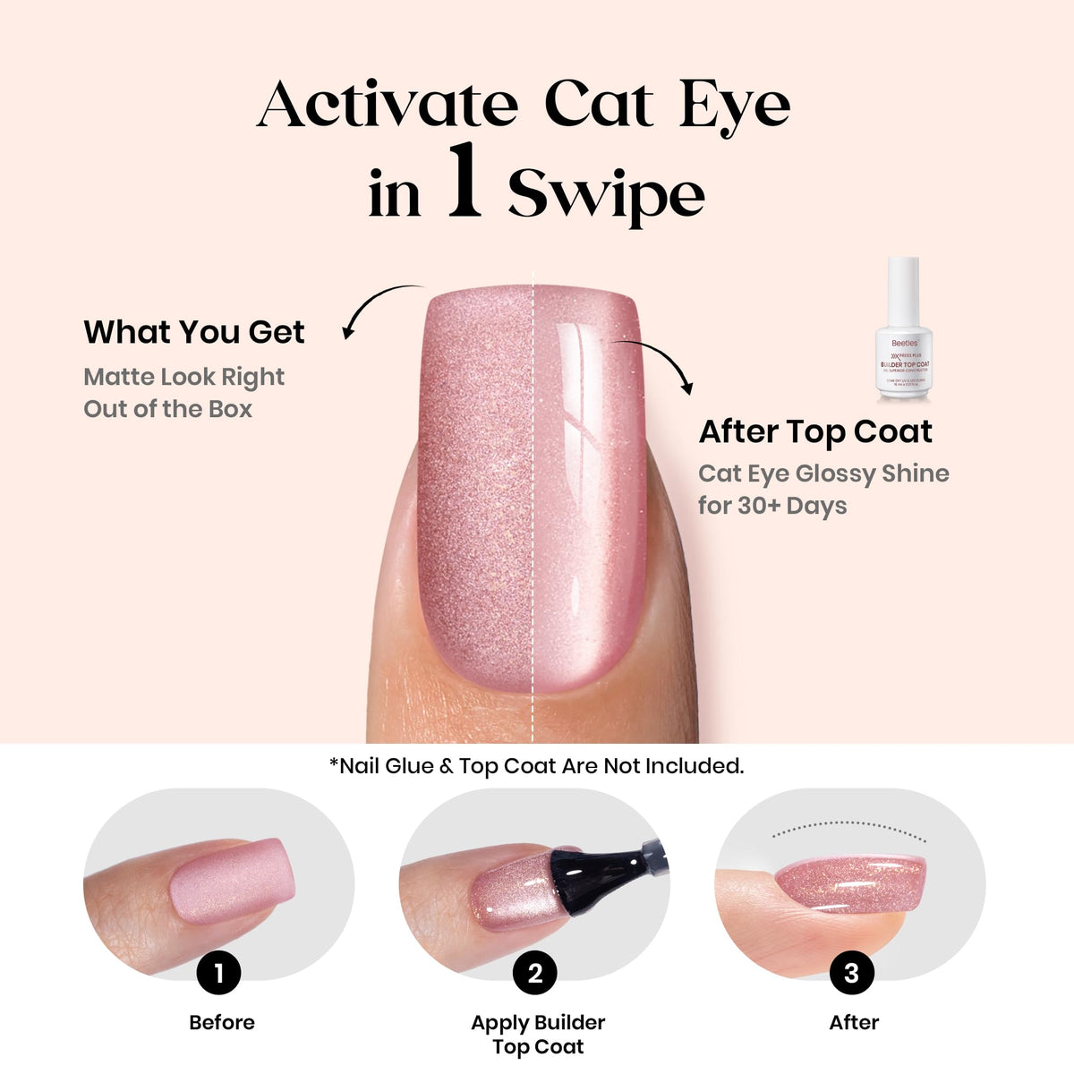 Beetles Gel Polish close-up texture revealing magnetic particle shimmer