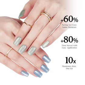 Beetles Gel Polish color range display highlighting seven iridescent shades