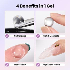 beetles four gel jars closeup showing solid texture for easy shaping