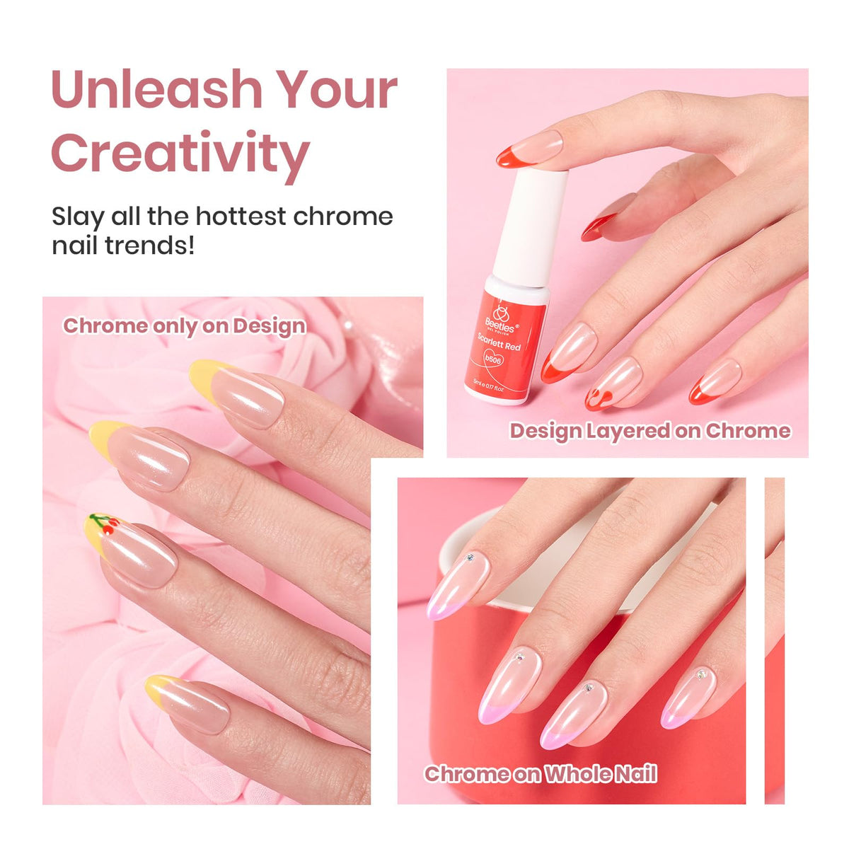 beetles French tip demo on nail tips illustrating crisp lines