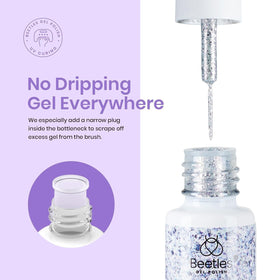 Beetles Gel Polish French tip demo on nails showing crisp white edge benefit neat finish
