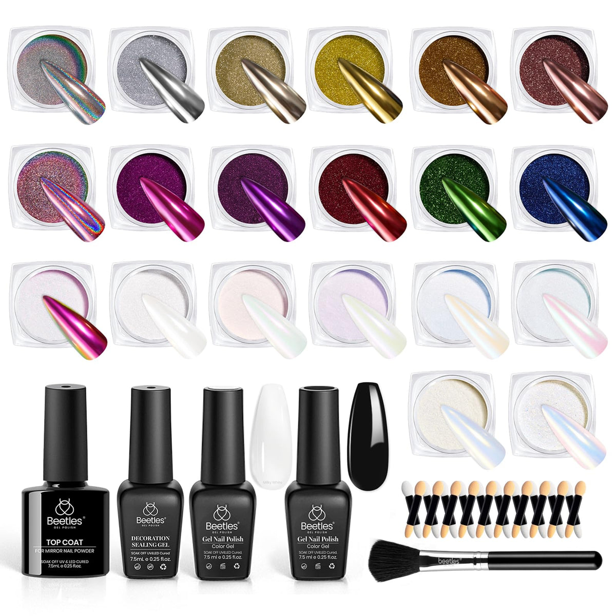 Beetles front packaging showing full 24pcs kit and contents for easy selection
