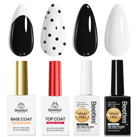 beetles front packaging black white set showing included base and top coats for easy kit setup