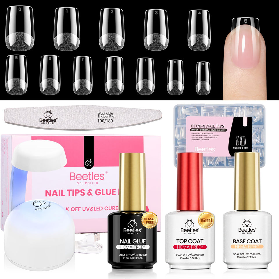 Beetles front packaging showing kit contents for easy at-home gel nails