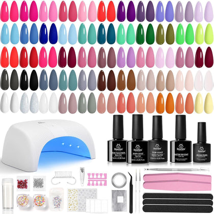 Beetles Gel Polish front packaging showing complete 81-piece kit benefits
