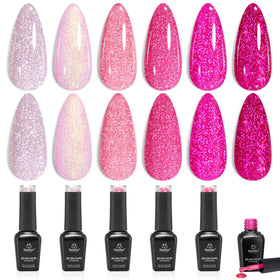 beetles front packaging rosy diamond set showing six bottles and branding benefit salon-ready