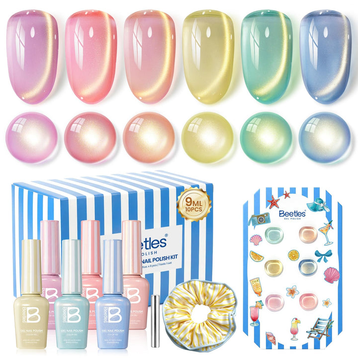 beetles front packaging showing saltmist sunset collection and accessories benefit gift-ready presentation