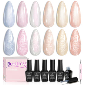 Beetles front packaging showing six bottle set and clear labeling for gifting