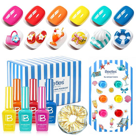 Beetles front packaging Sunstripe Summer showing gift-ready box and branding benefits