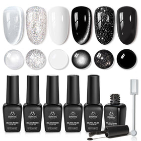 Beetles front packaging showing six Twilight Gleam bottles and benefits