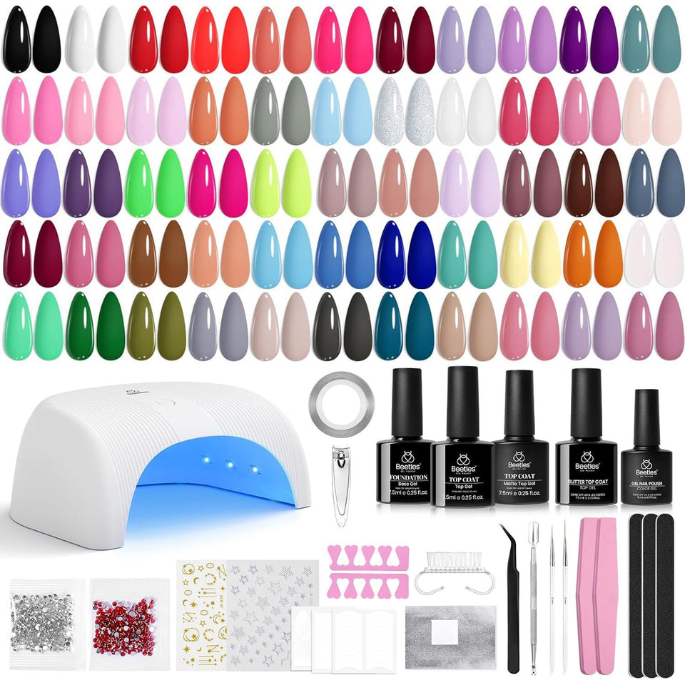 beetles front packaging showing full 80-piece kit and clear contents benefit