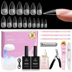 beetles front packaging showing complete nail tip kit and contents for easy setup