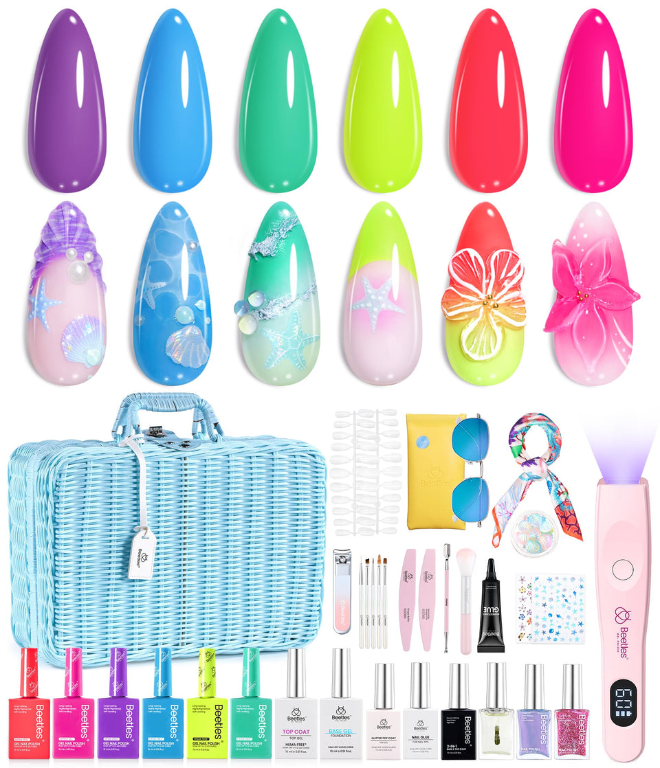 beetles front packaging showing full kit and bright neon bottles for easy gifting
