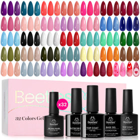 Beetles front packaging showing full 32-color set and lamp, ideal gift