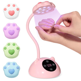 Beetles Gel Polish front view of Meowgic StrawPurr lamp showing compact design and portability