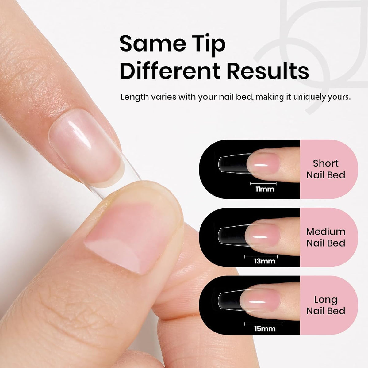 beetles gel extensions before and after comparison demonstrating long-lasting style