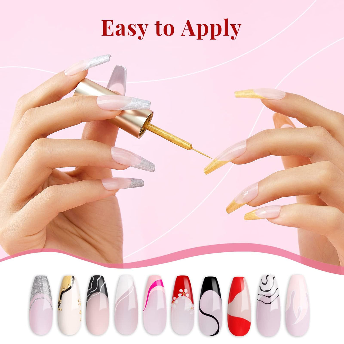 beetles Gel Polish metallic gold detail highlighting shimmer accent benefit