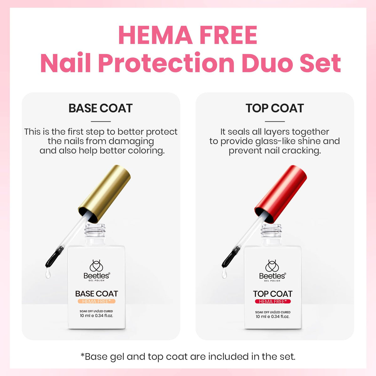 Beetles Gel Polish brush stroke texture of petal pink showing smooth application
