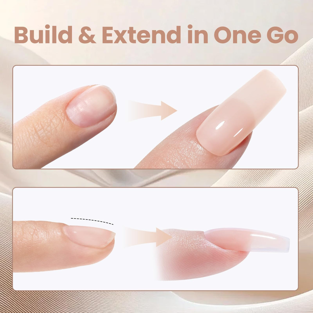 beetles Gel Polish 288 medium square tips fanned out for easy selection