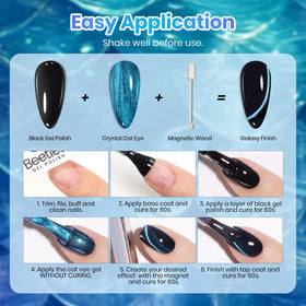 Beetles Gel Polish ombre mermaid nail styling illustrating layered color and sparkle