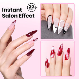 Beetles Gel Polish array of 16 tip sizes displayed for perfect fit