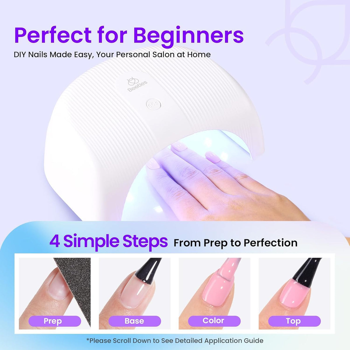 beetles Gel Polish UV lamp closeup with sensor for consistent, fast curing