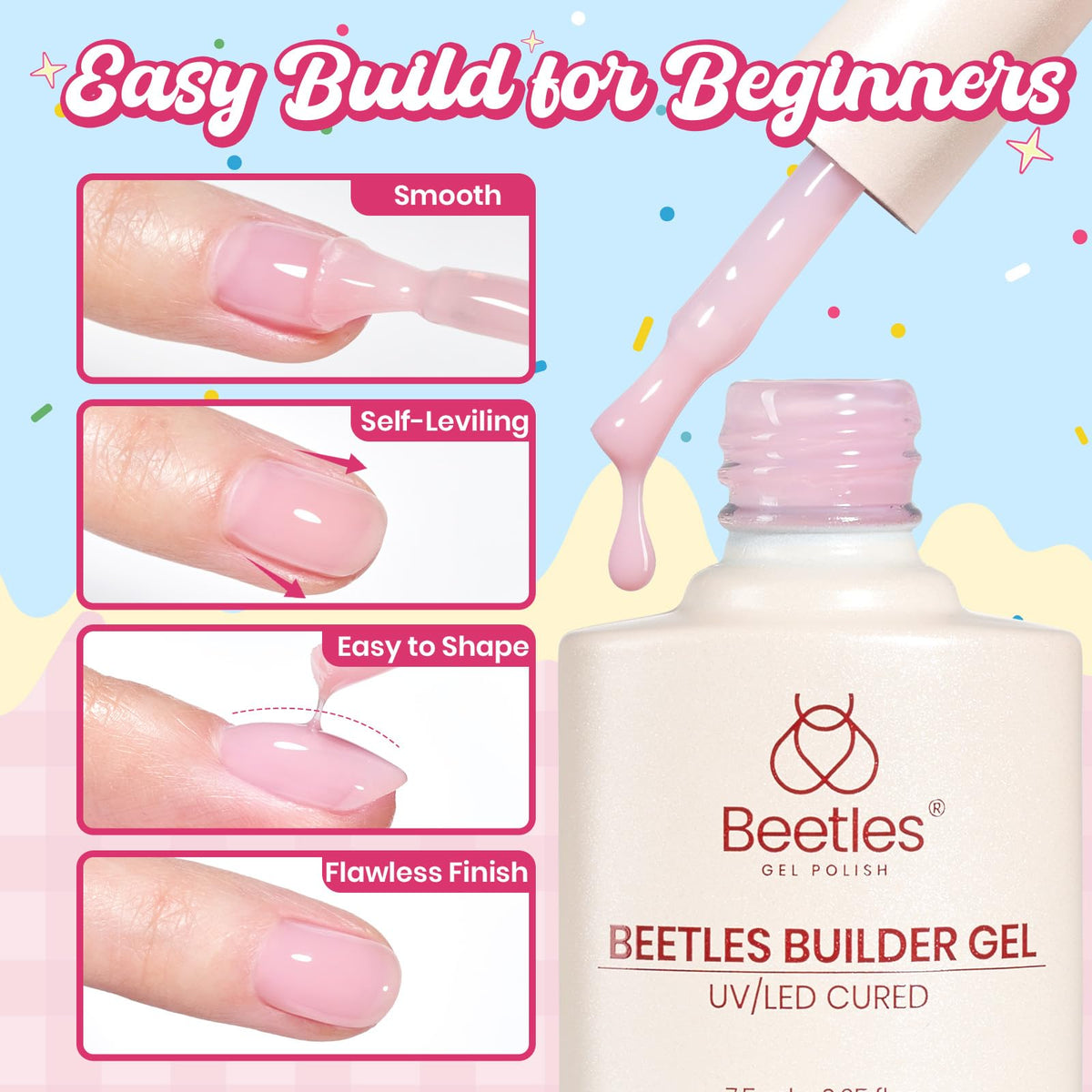 beetles gel texture closeup showing smooth jelly formula for even build