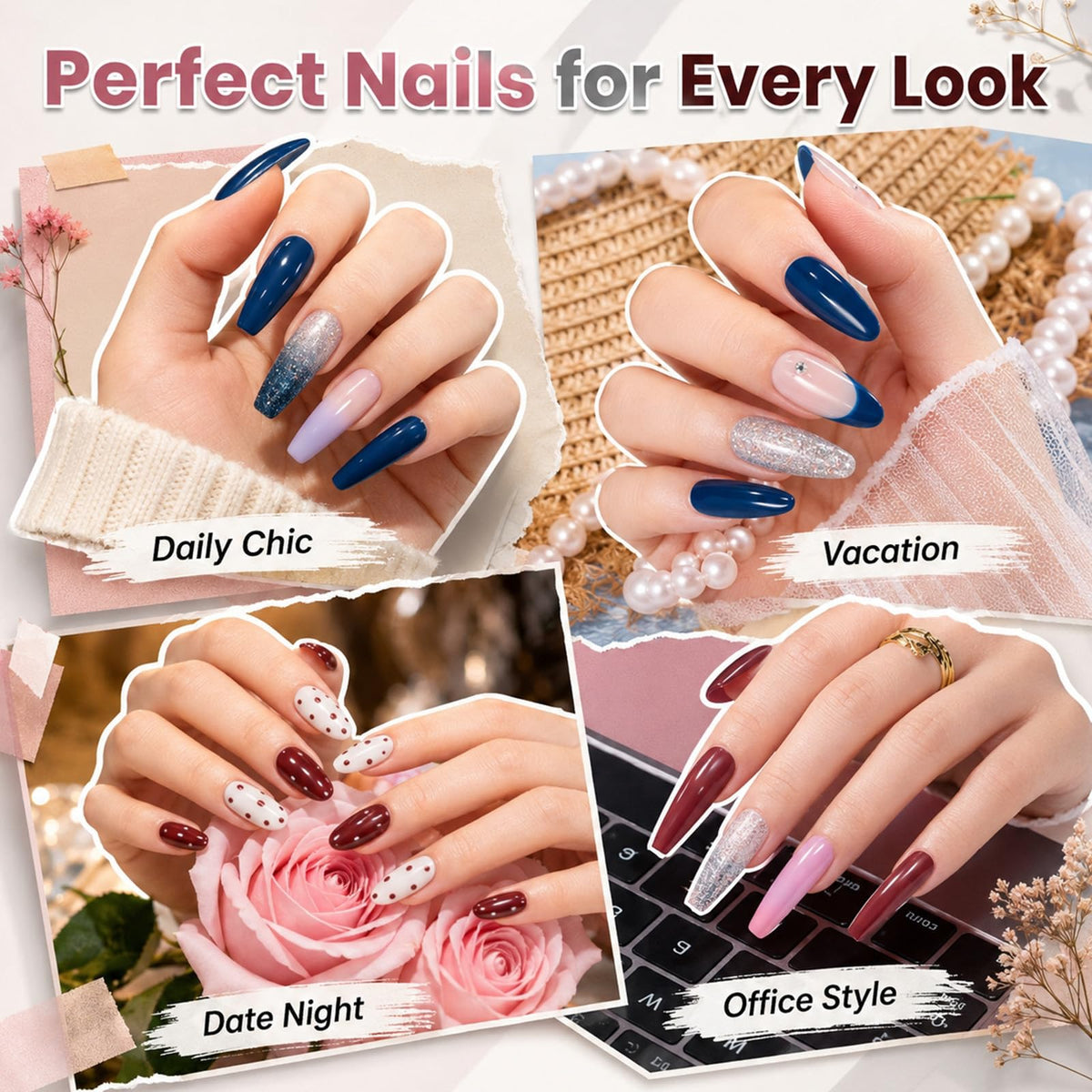 beetles glitter shades swatched on nail tips for sparkle effect