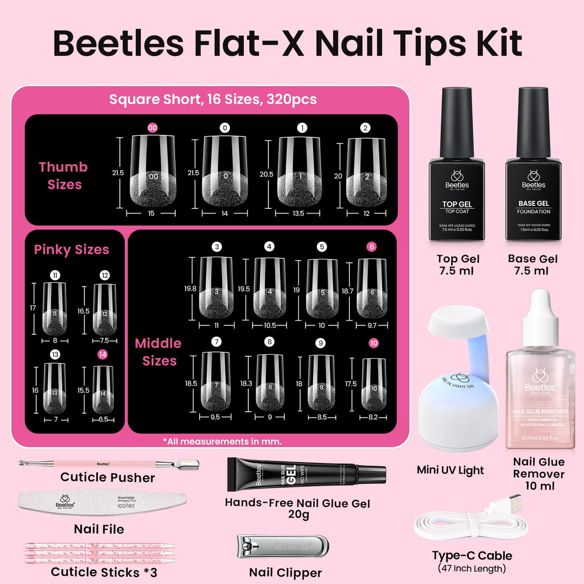 Beetles hands-free gel glue bottle close-up demonstrating secure long-lasting hold