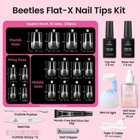Beetles hands-free gel glue bottle close-up demonstrating secure long-lasting hold