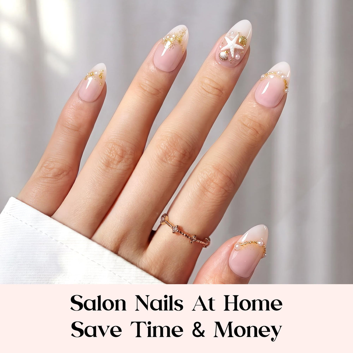 Beetles nails being applied at home demonstrating easy salon-quality result