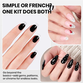 beetles in use french tip demo demonstrating precise line work and salon-quality finish