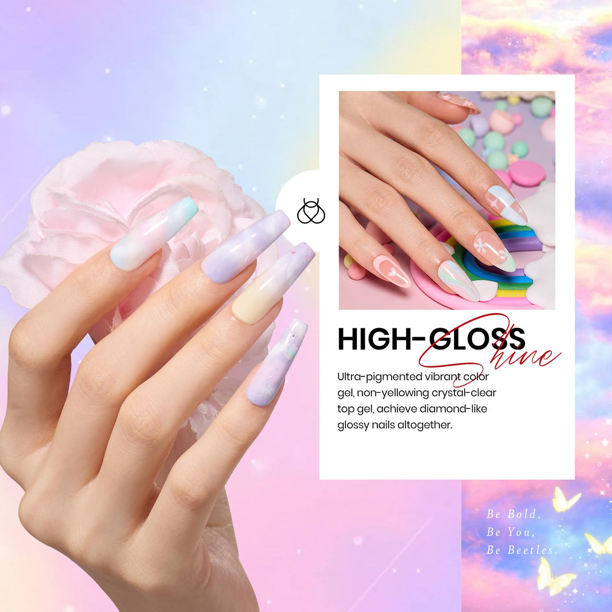 beetles in use manicure application cured under LED lamp for long-lasting wear