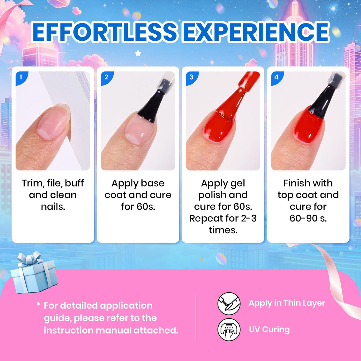 beetles in-use during salon-style manicure for easy application