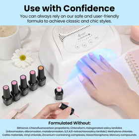 beetles in use salon style manicure showing polished nails with professional finish