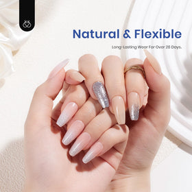 beetles Gel Polish close-up of inner frosted tip texture showing improved grip and no filing benefit