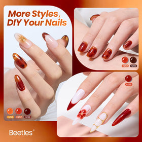 Beetles swatch sticks showing each translucent shade for easy color choice benefit