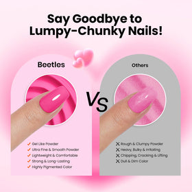 beetles kit in use during home manicure demonstrating easy at-home salon results