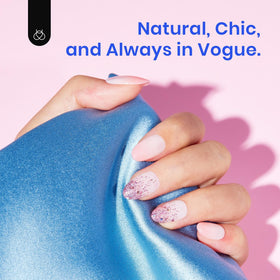 beetles gel polish lifestyle desk shot with kit showing travel-ready convenience
