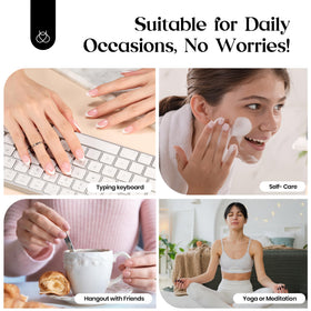 Beetles Gel Polish manicure worn with elegant outfit showing polished, ready-for-anything benefit
