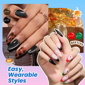 beetles Gel Polish finished manicure in lifestyle scene demonstrating salon results