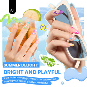 beetles lifestyle manicure scene showing finished nails and at-home convenience