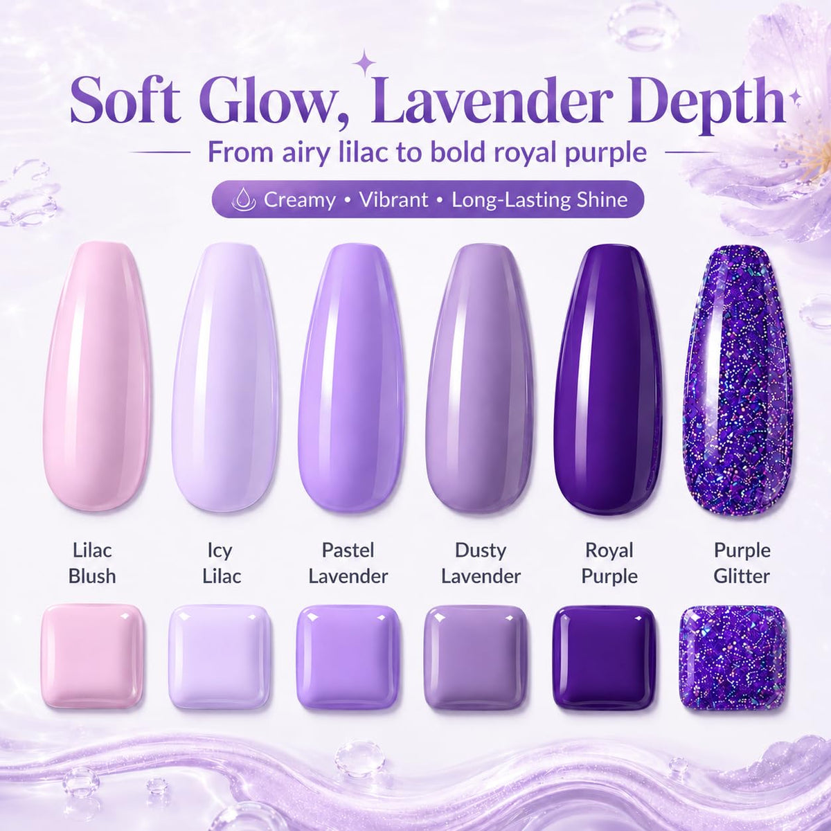 Beetles lifestyle spring manicure setup demonstrating coordinated purple look