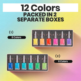 Beetles Gel Polish manicured hands with summer outfit emphasizing vibrant neon fashion coordination